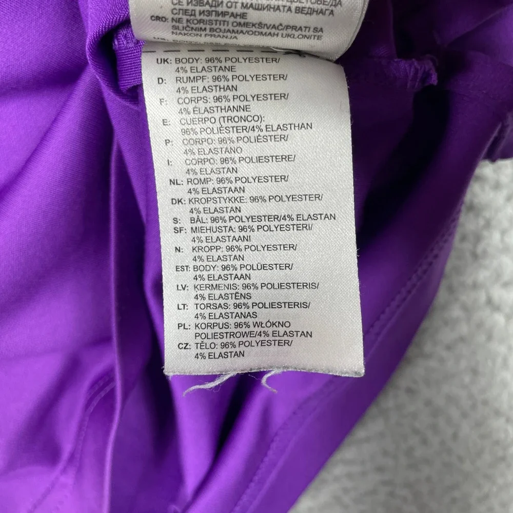 Adidas Puremotion Golf Polo Mens Medium Purple Graphic Short Sleeve Performance